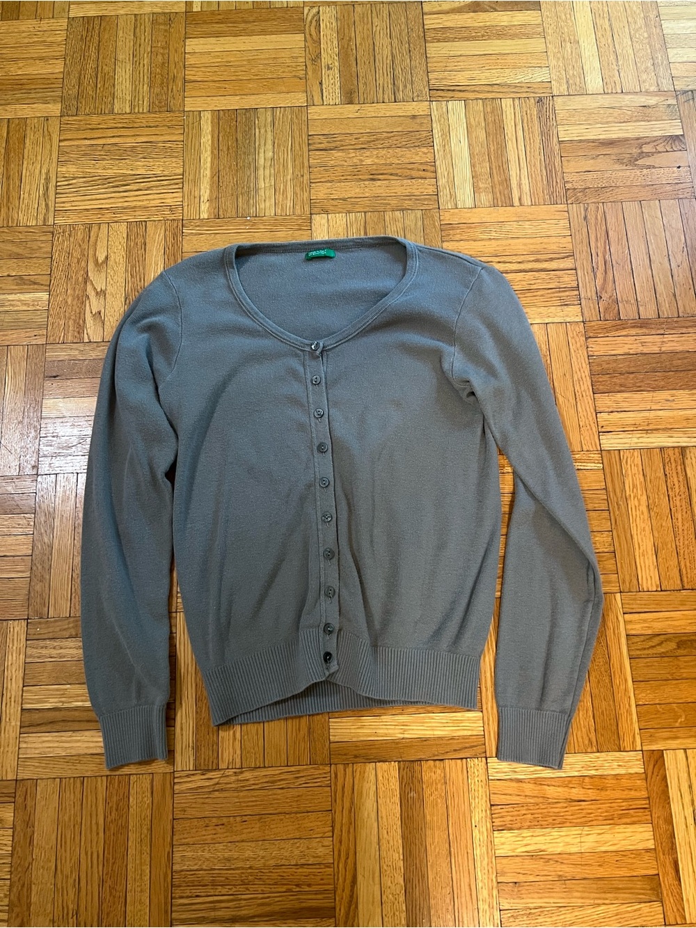 United Colors Of Benetton Slate Gray Button-Front Women's Cardigan size XS